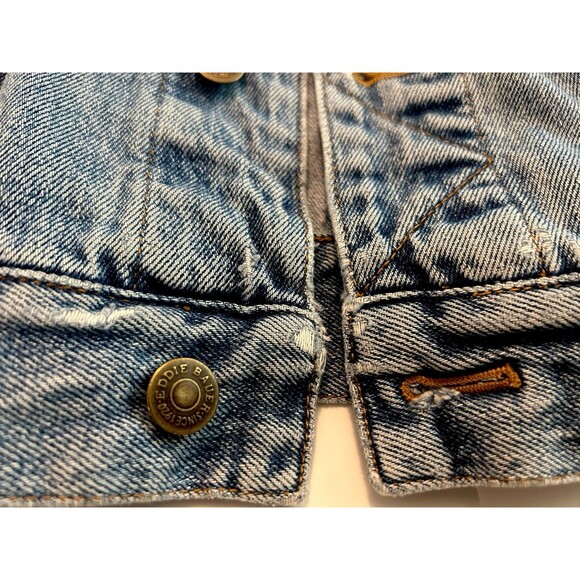VTG Eddie Bauer Jacket Mens Medium Denim Medium Wash Pockets Jean Trucker Casual - Picture 3 of 12